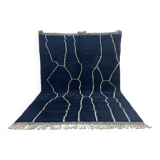 Custom black Berber rug. Pure wool rug made entirely from hand