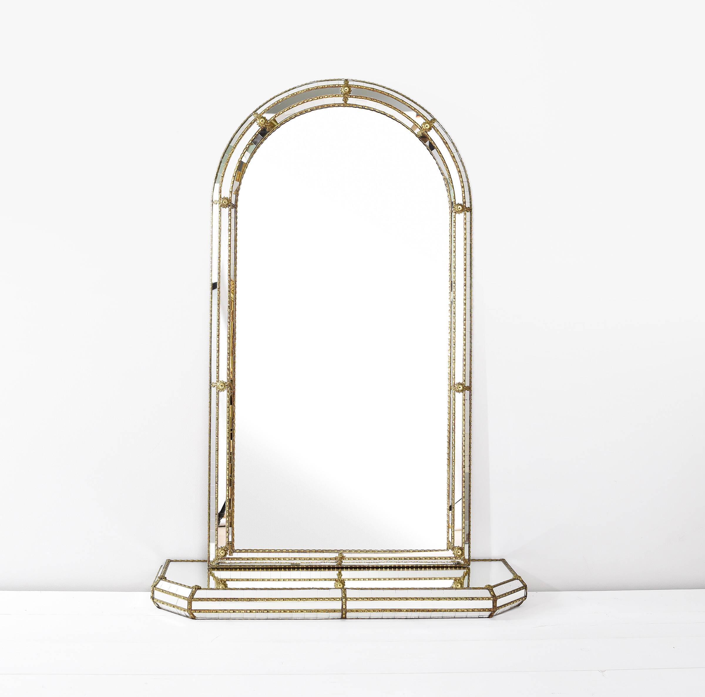 Large Authentic Vintage Venetian Mirror – Hollywood Regency Style