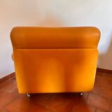 Pair of vintage leather armchairs 1970