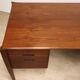 Vintage desk by Wilhelm Renz in double-sided teak, 1960s