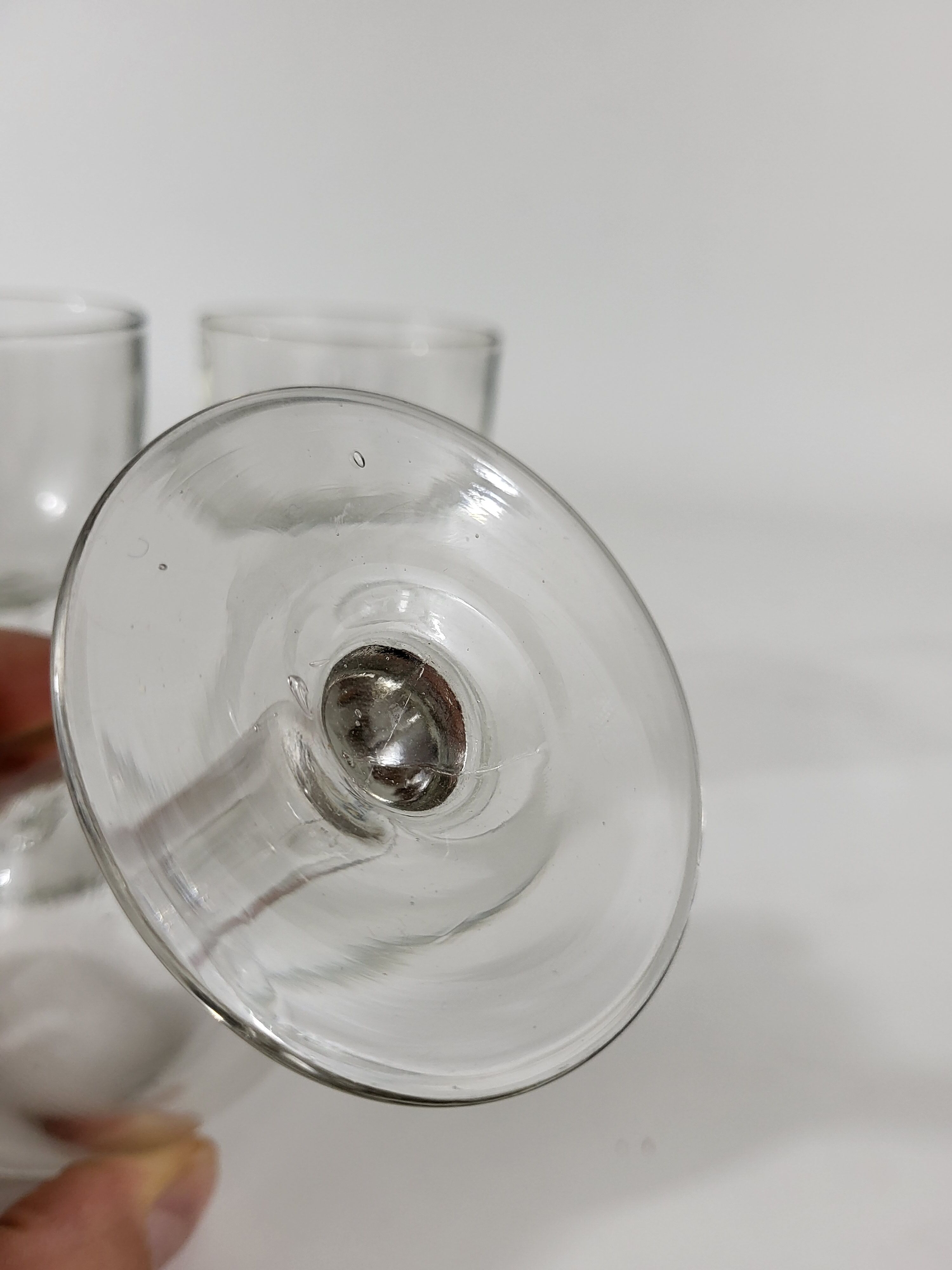 Set of 5 glasses blown balloon XIXth