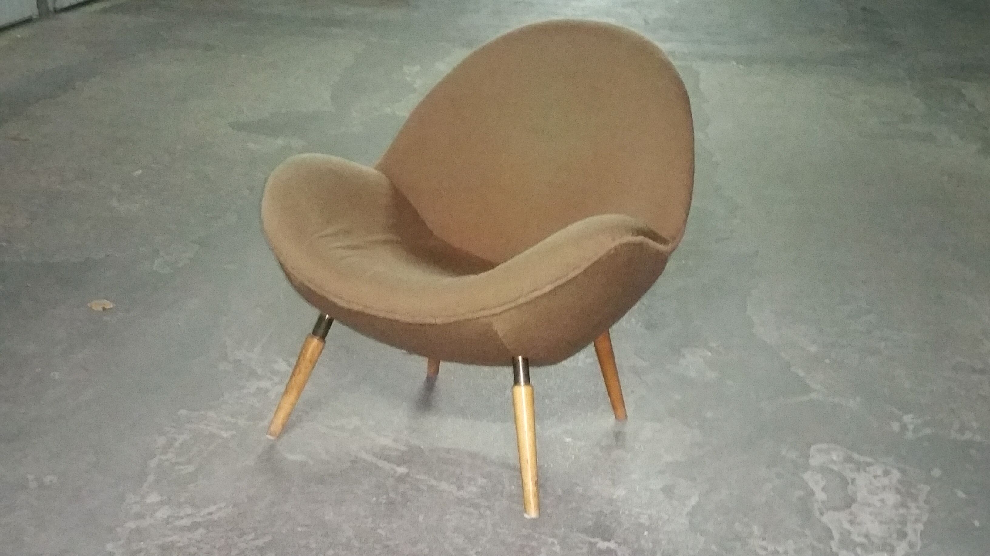 Chair Organic egg of Fritz Neth in the 1950s to Correcta