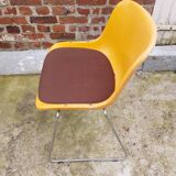 Paire de chaises traineaux Orange