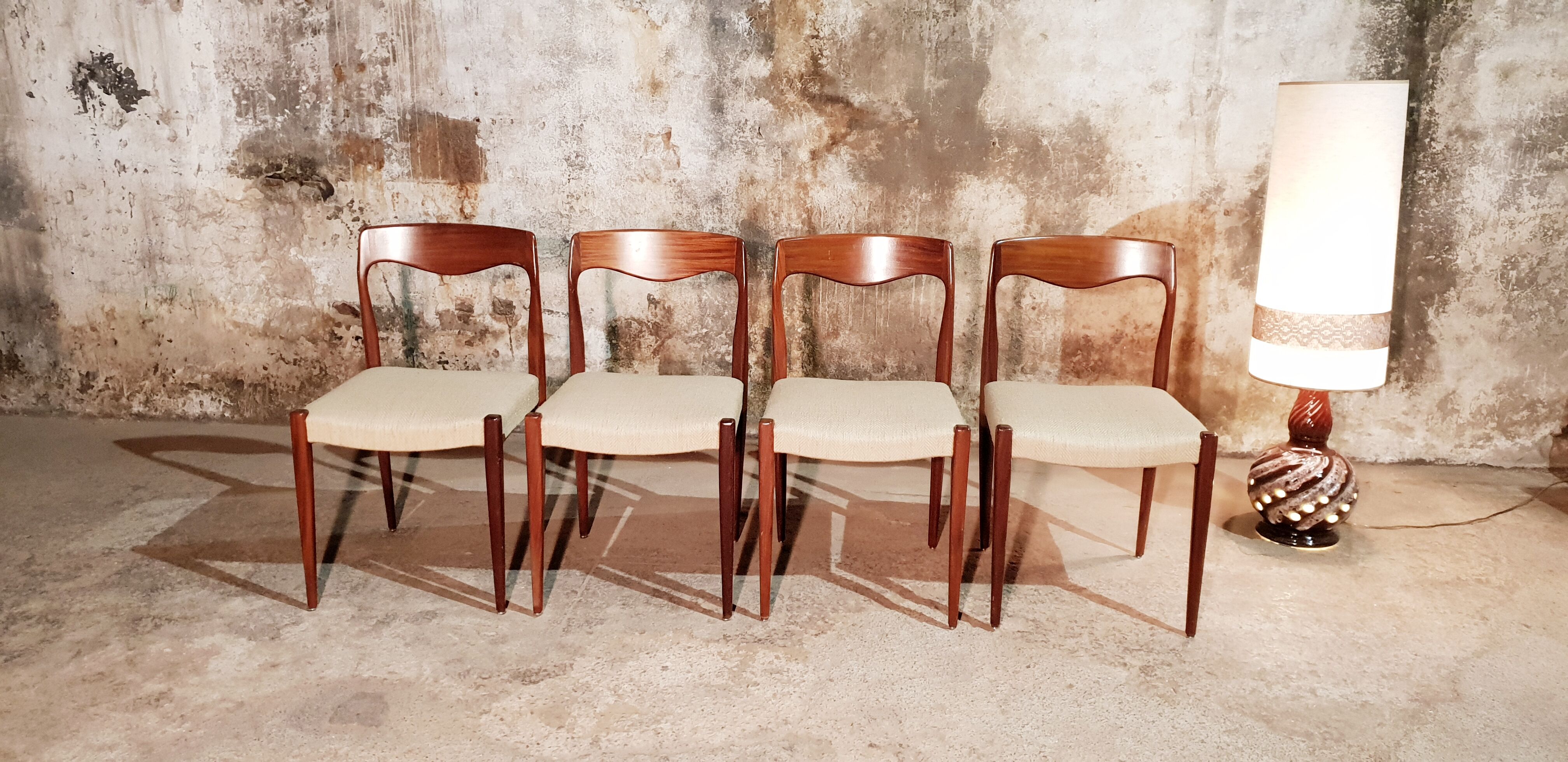 Set de 4 chaises scandinave vintage
