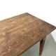 Solid pine farmhouse table, two drawers, fluted legs, France.