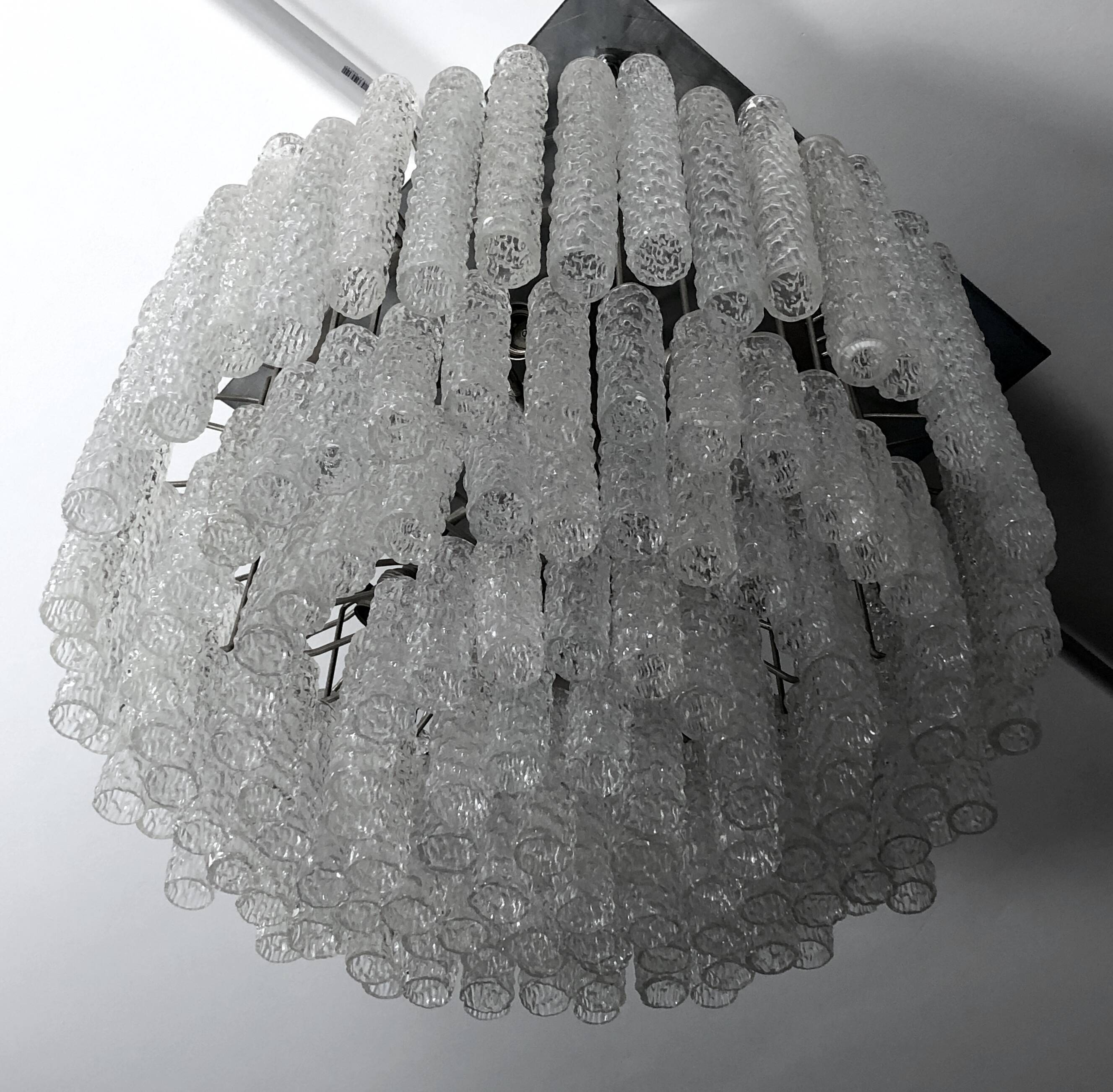 Vintage italian murano glass chandelier by Toni Zuccheri for Venini, 1960s