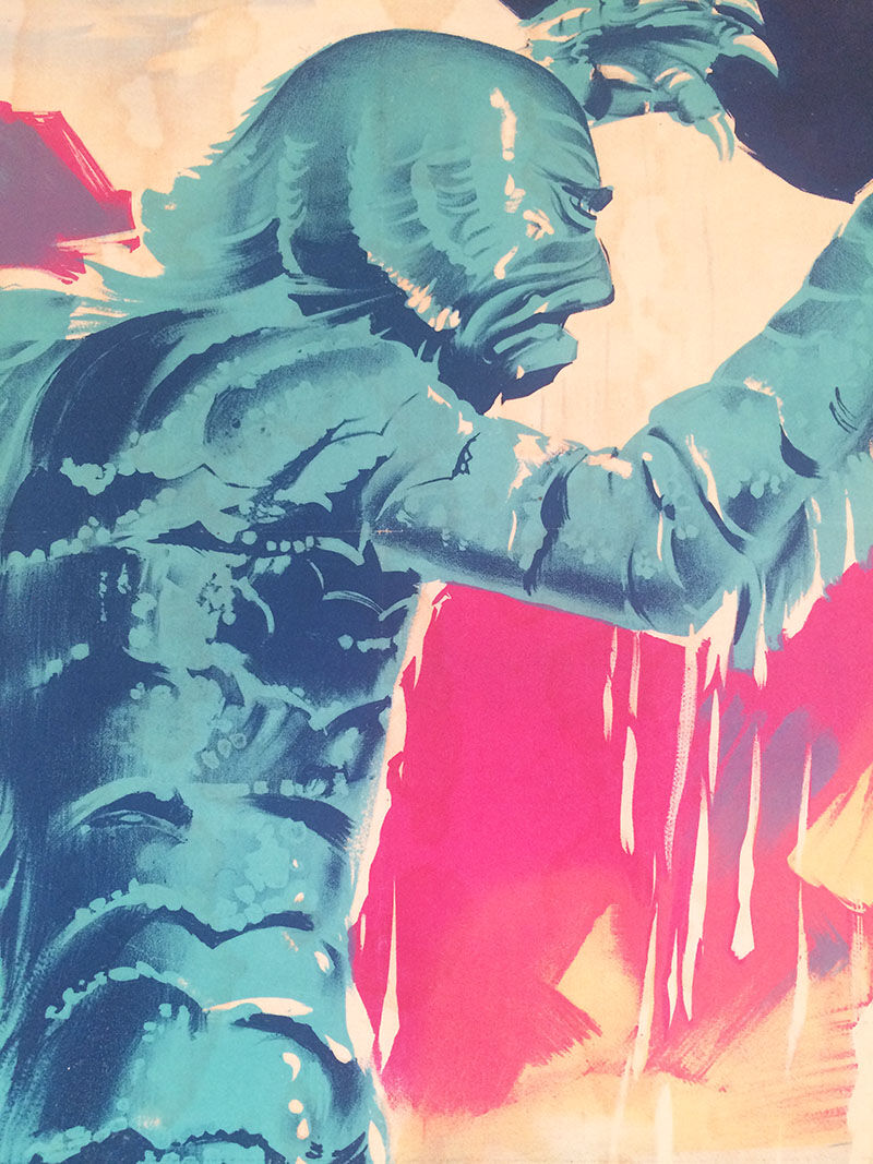 Original French poster the strange creature of the black lake, by constantin belinsky