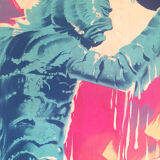 Original French poster the strange creature of the black lake, by constantin belinsky