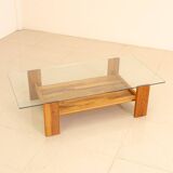 "Sapporo" walnut coffee table by Mario Marenco for Mobil Girgi 70's