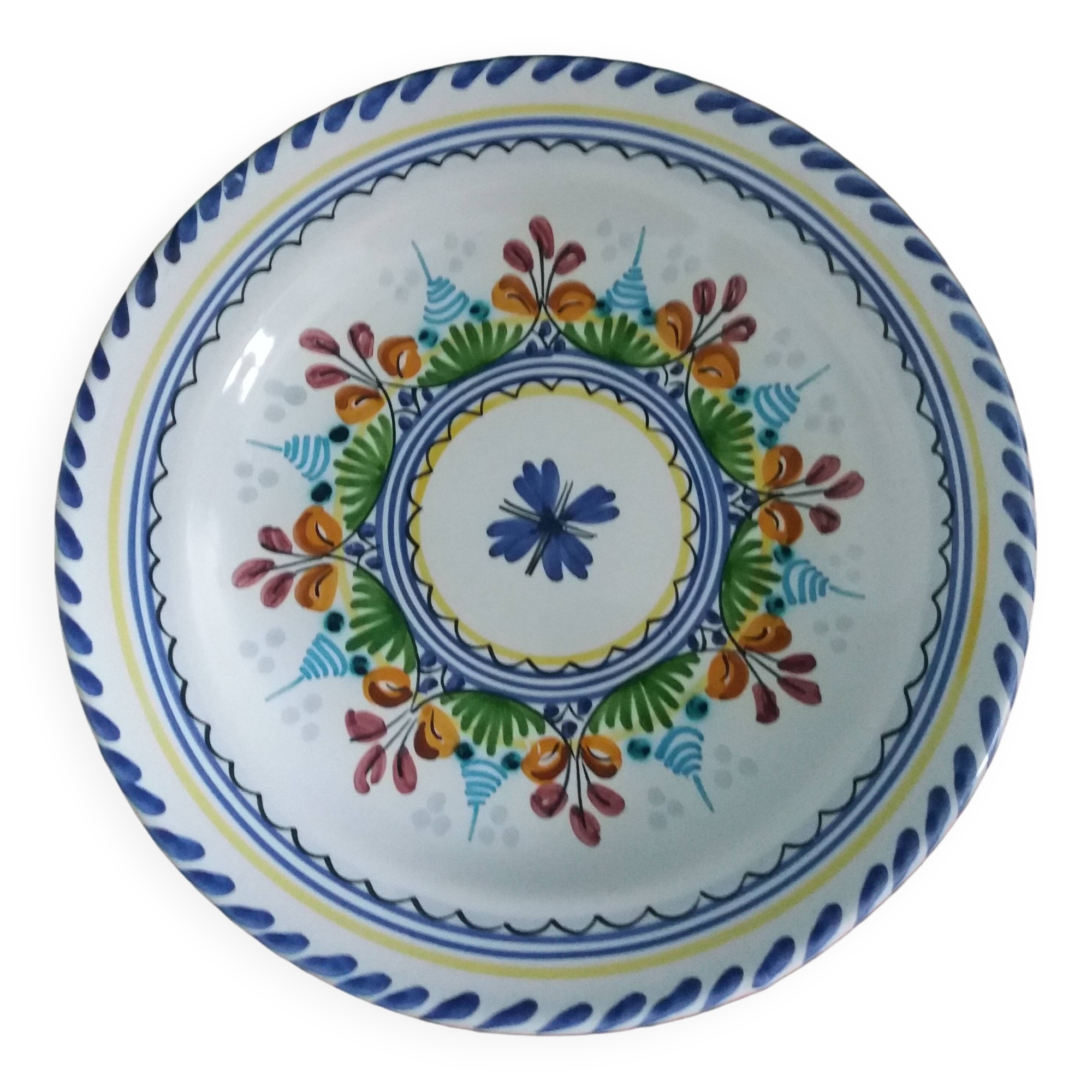 Decorative wall plate signed JCR