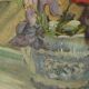 Original Swedish floral still life oil on panel painting