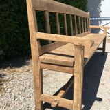 19th 10th wood oak back bench