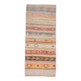 Tapis Kilim Oushak en laine orange fait main, années 70