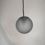 Suspension in blown and sandblasted glass, by Raak, from the 70s