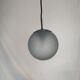 Suspension in blown and sandblasted glass, by Raak, from the 70s