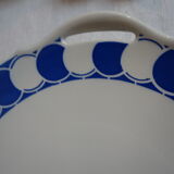 Digoin round blue pattern dish