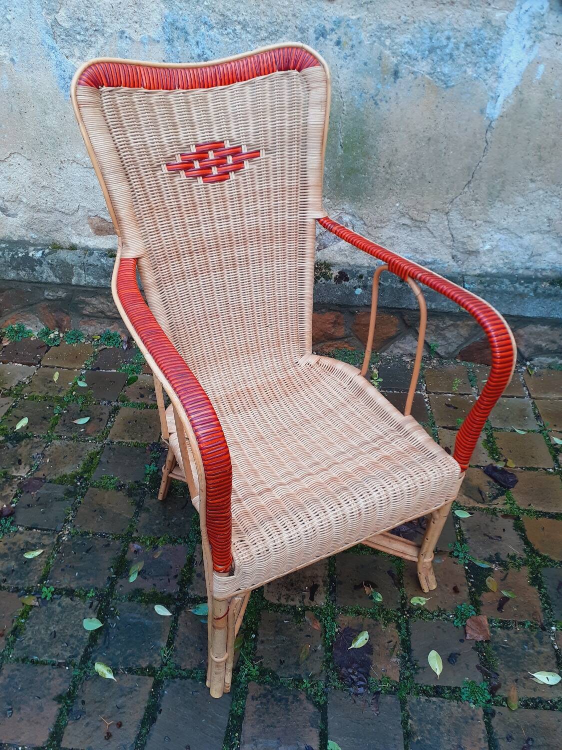 Fauteuil en rotin année  70