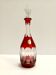 Bohemian Transparent and Red Crystal Decanter Bottle by Dresden Crystal, Germany