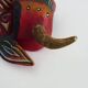 Art populaire mexicain masque diable en bois sculpté avec corne