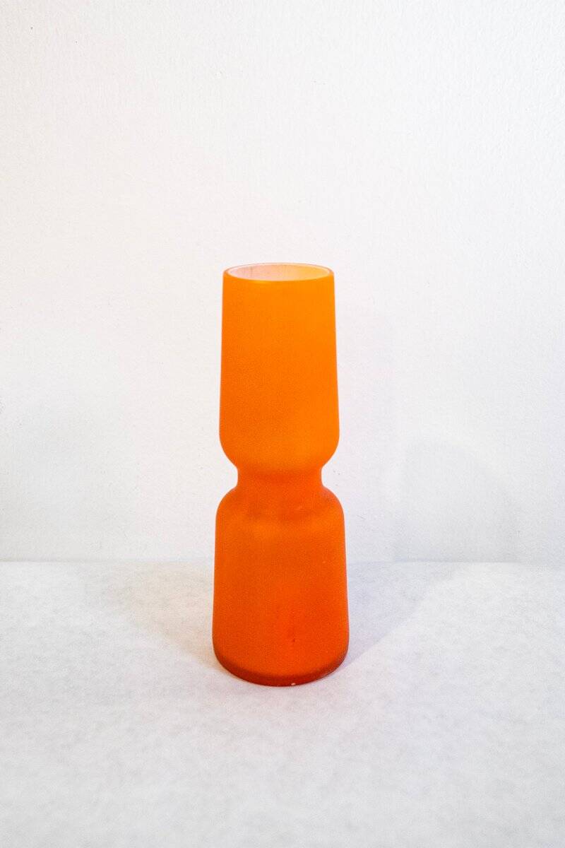 Orange Murano glass vase by Carlo Moretti, Italy, 1960s