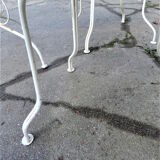 Old wrought iron garden furniture