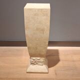 Vintage travertine stone column from the 1970s