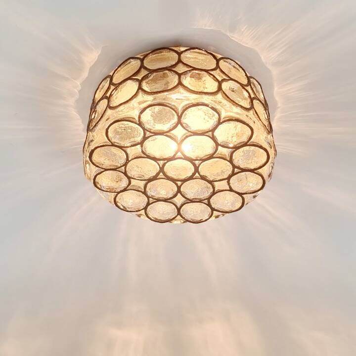Mid-Century Glass Ceiling Light from Limburg, Germany, 1960s