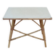 Small vintage rattan coffee table