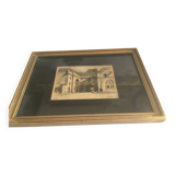 4 LYTHOGRAPHIES OF GRENOBLE UNDER GLASS