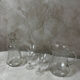 A lot of crystal glasses