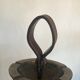 Bronze, steel and leather ashtray by JP Ryckaert, 1970 brutalist.