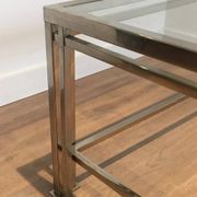 Modernist Chrome Coffee Table with Triple Legs, French Work circa 1970