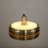 Golden vintage brass lamp: 1970s Scandinavian Mid-Century Modern