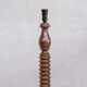 Art deco french turned oak floor lamp