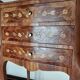 Marquetry bedside table