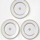 3 flat plates in porcelain Bernardaud Limoges model Sparte vintage