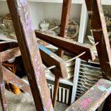 Dark wood 5-step stool