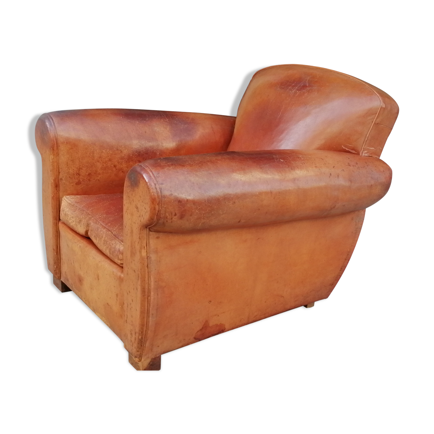 Leather club chair from the 1940s