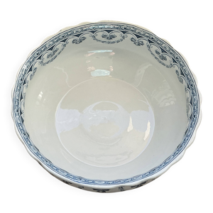 Grand saladier ancien - bleu