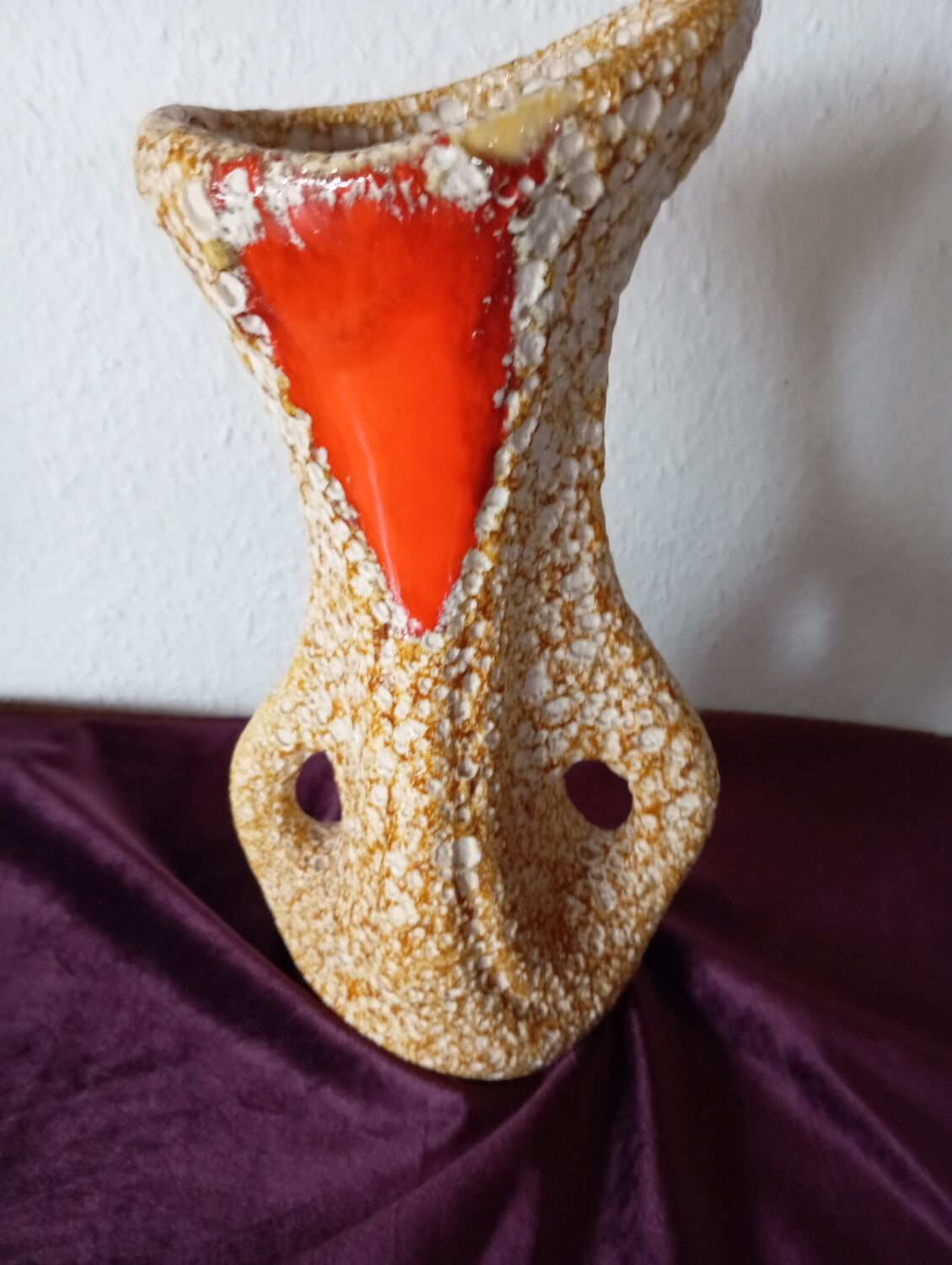 Vase fat lava Vallauris 1970