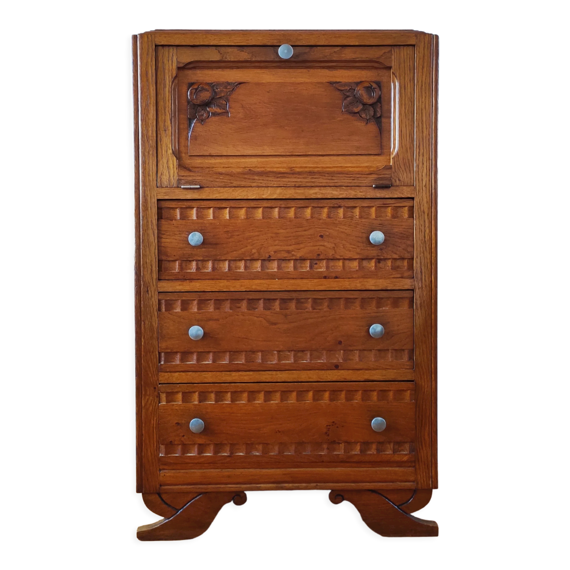 Art Deco oak chest of drawers