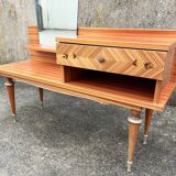 Vintage dressing table, marquetry, 50s / 60s