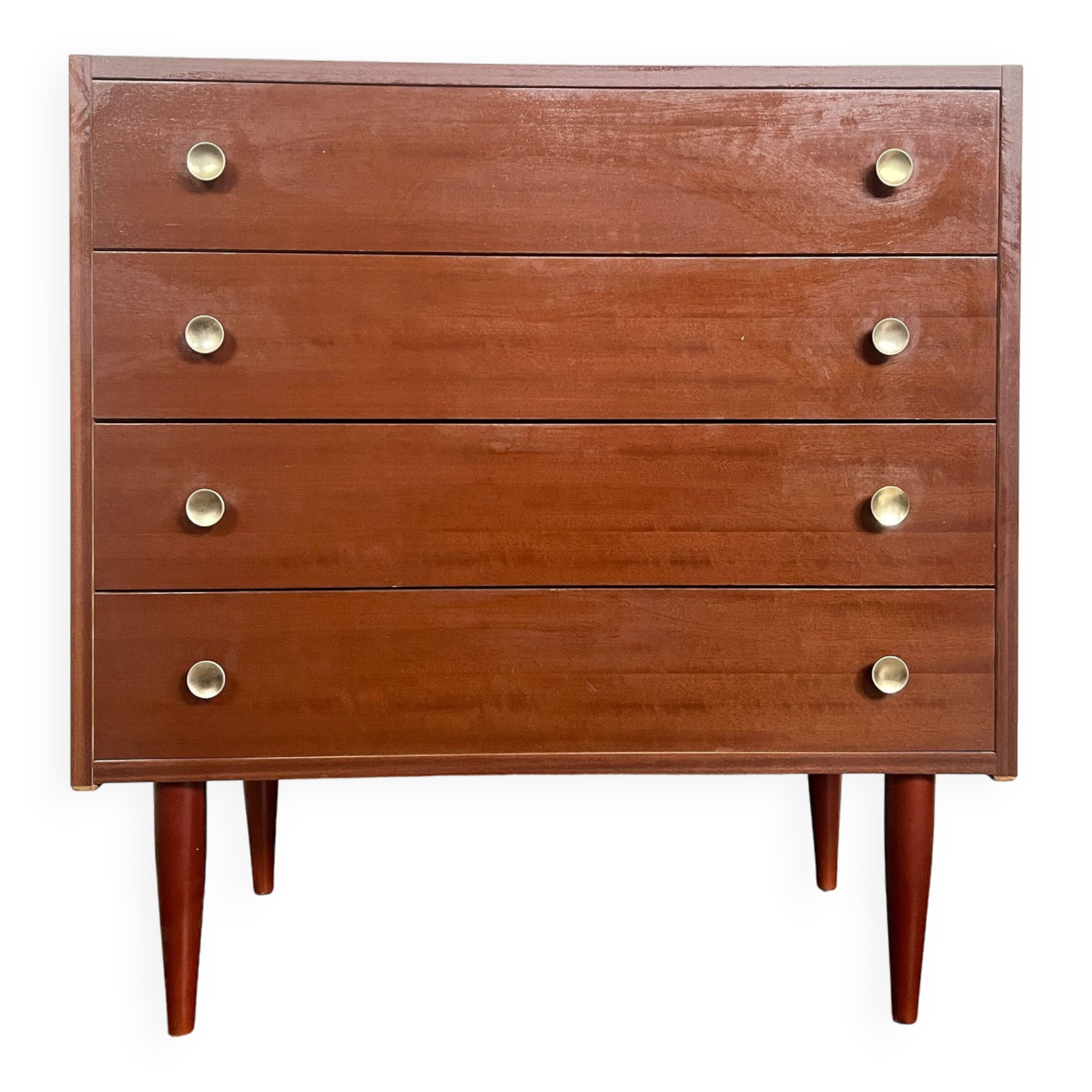 Vintage chest of drawers with spindle legs 1960