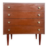 Vintage chest of drawers with spindle legs 1960