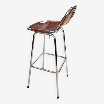Les Arcs - Dalvera - bar stool - chrome - leather - 1960's