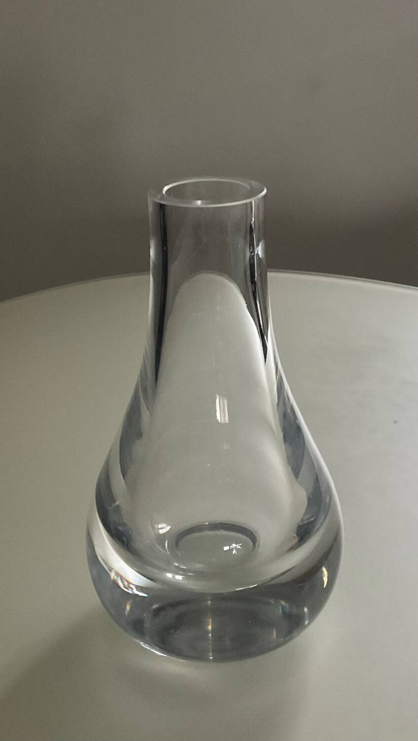 Vintage Crystal Bulb Vase