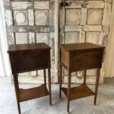 Pair of Louis XVI style bedside tables 1970s