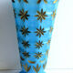Church vase for offering to the Virgin, starry blue opaline Gold