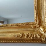 Golden romantic mirror with gold leaf