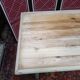 Solid pine bistro table with sanded top, 50s